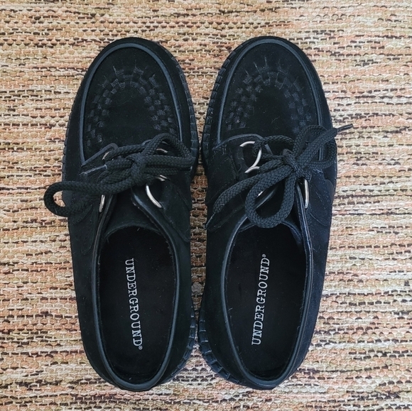 UNDERGROUND Wulfrun Single Black Suede Creeper | UK 3 - Picture 2 of 7